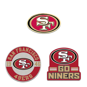 San Francisco 49ers 3 Piece Enamel Pin Set