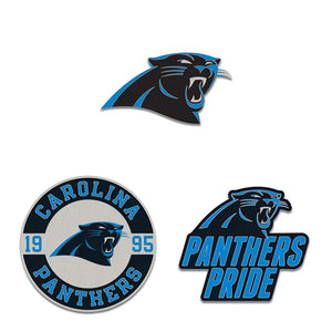 Carolina Panthers 3 Piece Enamel Pin Set