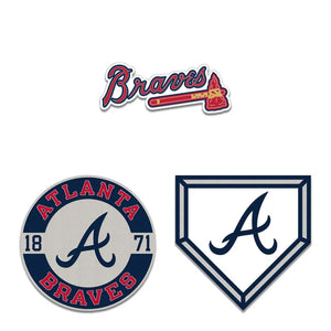 Atlanta Braves 3 Piece Enamel Pin Set