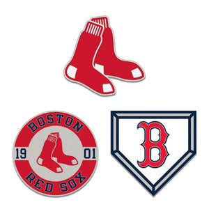 Boston Red Sox 3 Piece Enamel Pin Set