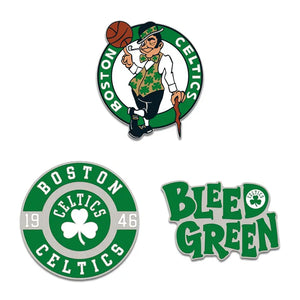 Boston Celtics 3 Piece Enamel Pin Set