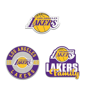 Los Angeles Lakers 3 Piece Enamel Pin Set