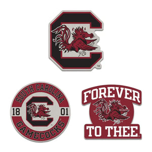 South Carolina Gamecocks 3 Piece Enamel Pin Set