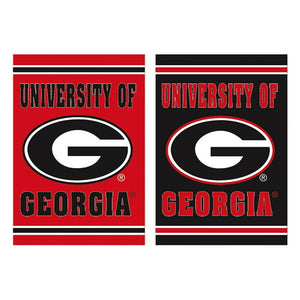 Georgia Bulldogs Double Sided Embossed Suede Garden Flag