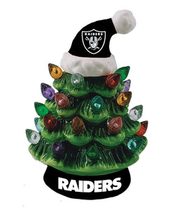 Las Vegas Raiders LED Ceramic Christmas Tree - 4