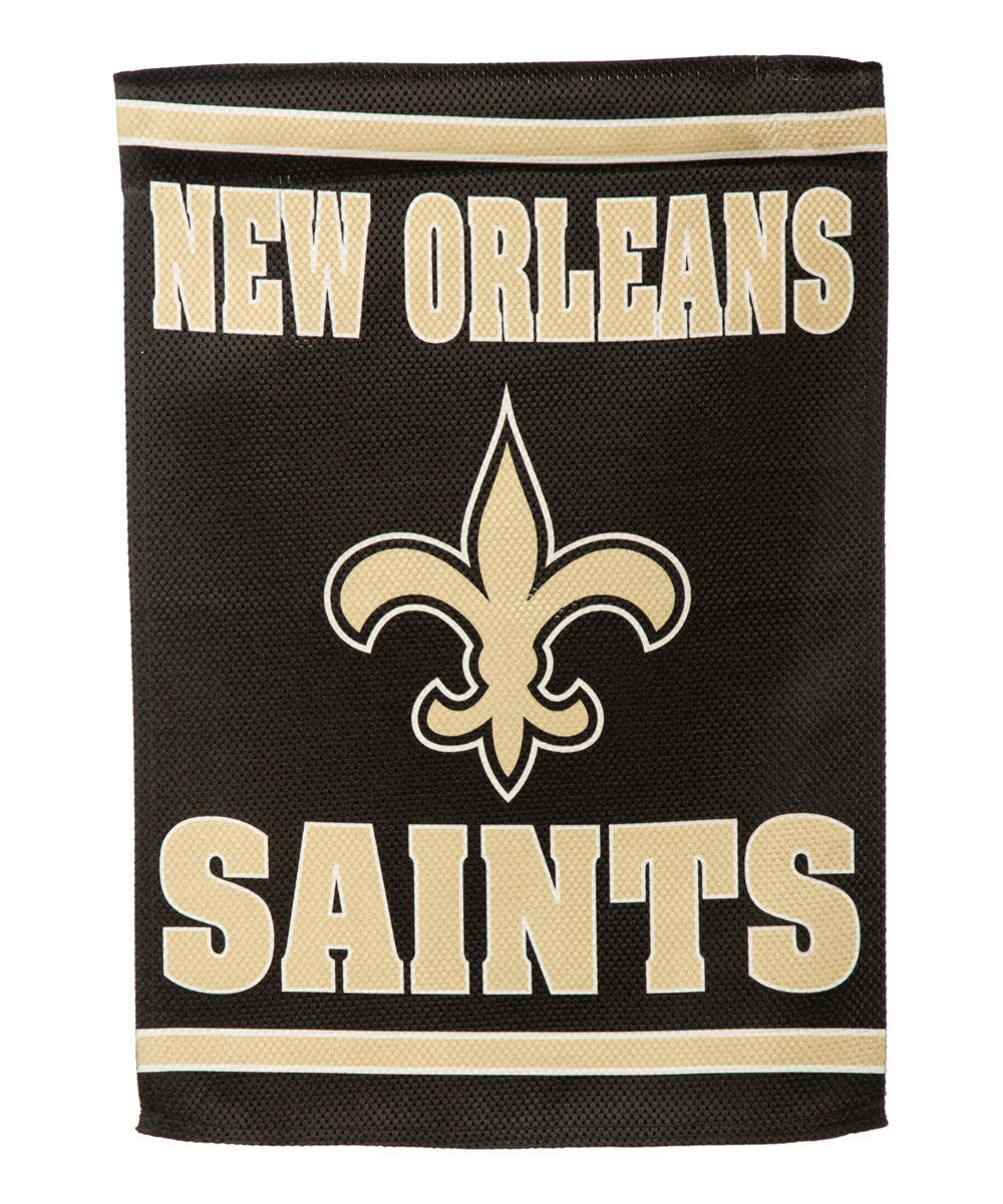 New Orleans Saints Double Sided Embossed Suede Garden Flag