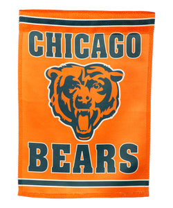 Chicago Bears Double Sided Embossed Suede Garden Flag