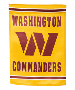 Washington Commanders Double Sided Embossed Suede Garden Flag