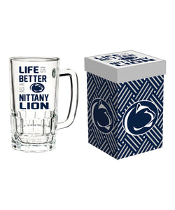 Penn State Nittany Lions Glass Tankard Cup with Gift Box