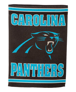 Carolina Panthers Double Sided Embossed Suede Garden Flag