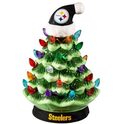 Pittsburgh Steelers LED Ceramic Christmas Tree - 8"