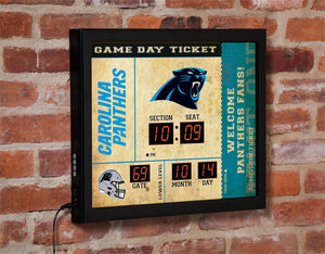 Carolina Panthers Scoreboard Wall Clock