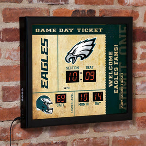 Philadelphia Eagles Scoreboard Wall Clock