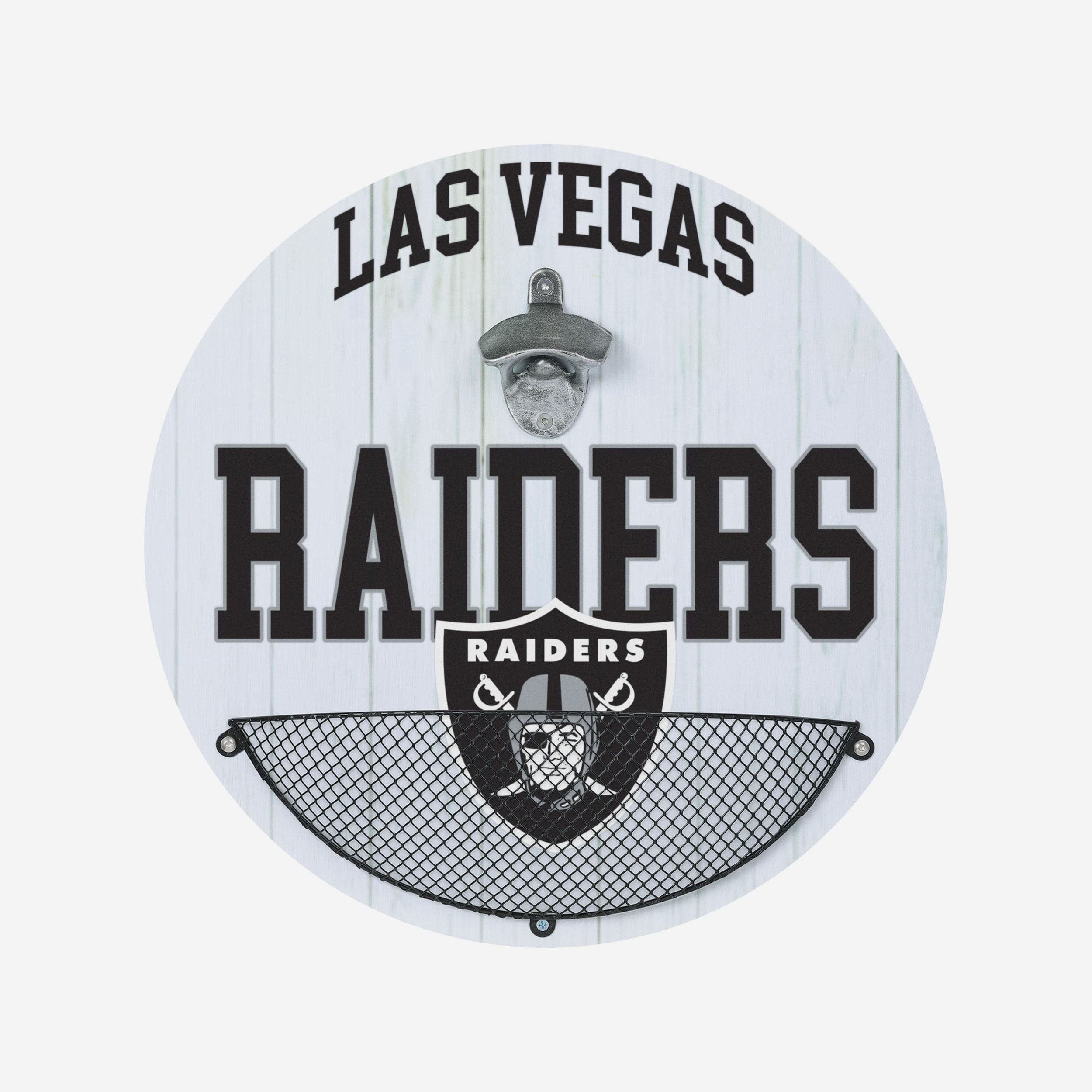Las Vegas Raiders 15" Round Bottle Cap Catcher