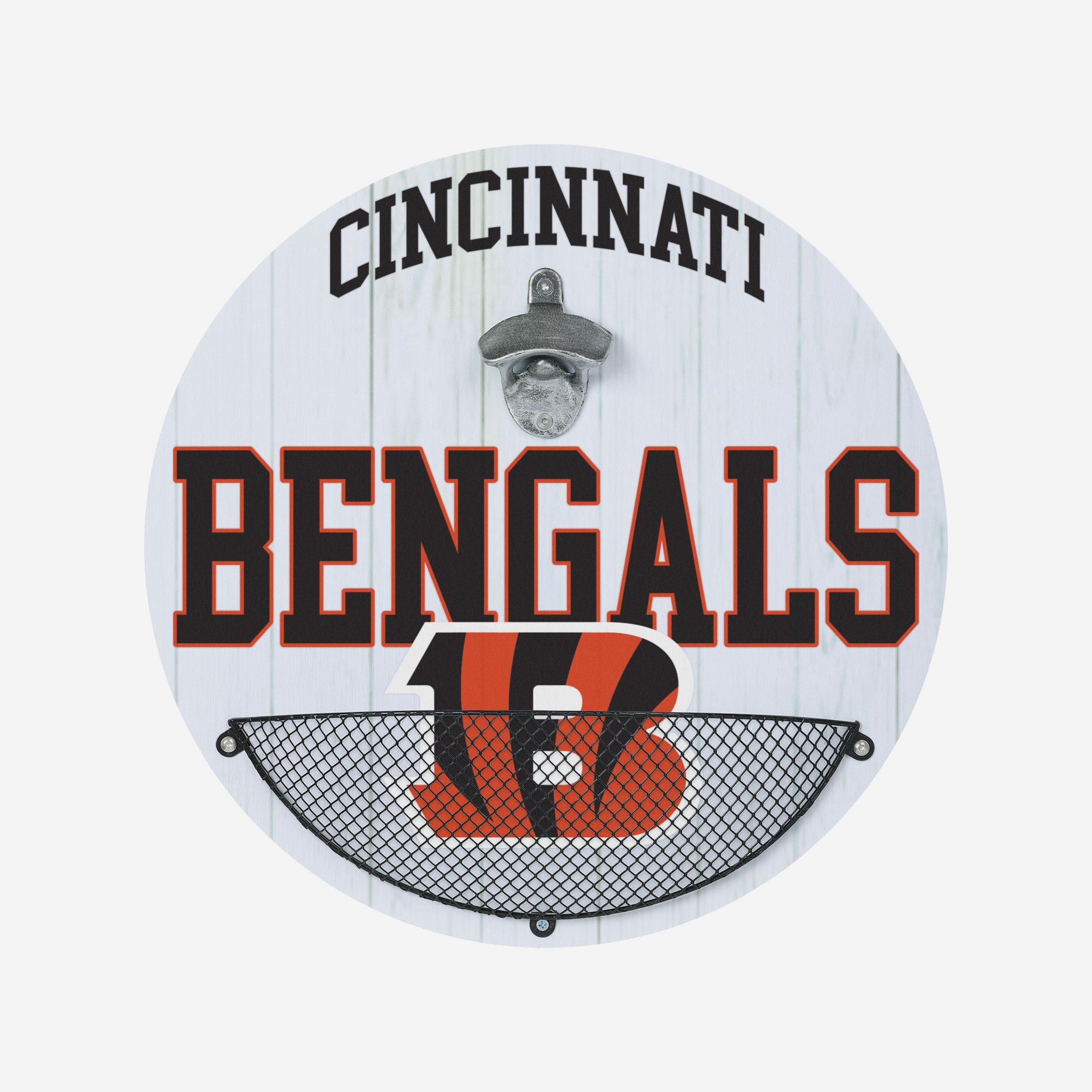 Cincinnati Bengals 15" Round Bottle Cap Catcher