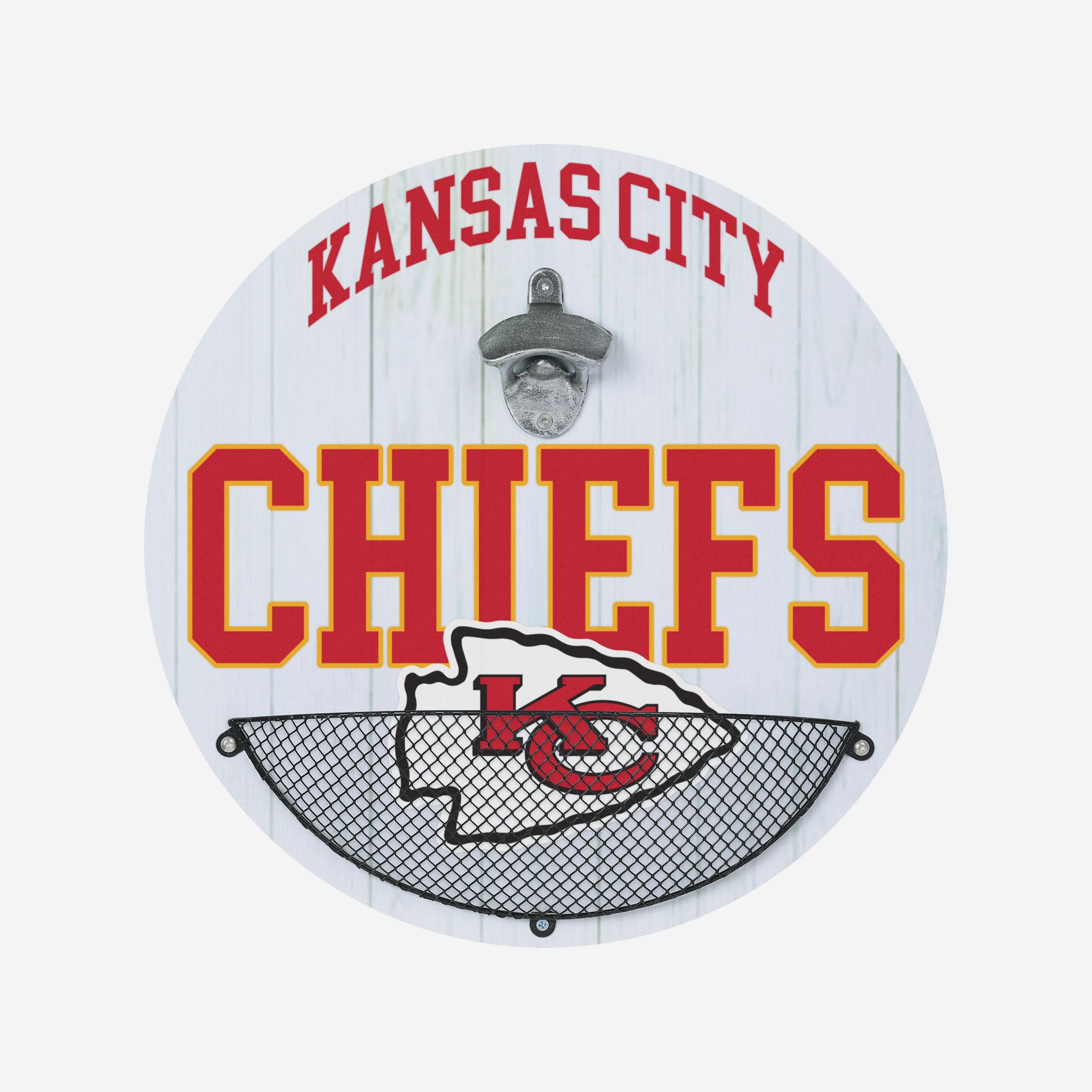 Kansas City Chiefs 15" Round Bottle Cap Catcher