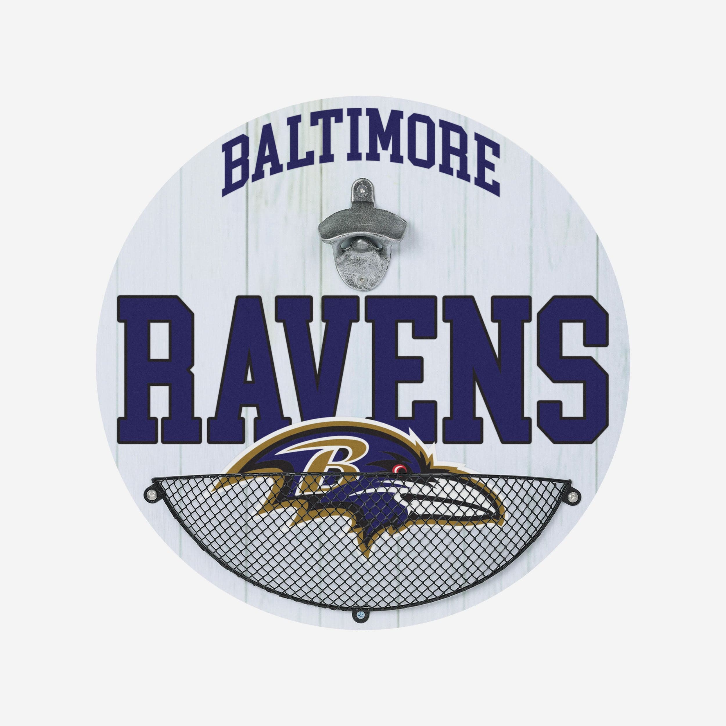 Baltimore Ravens 15" Round Bottle Cap Catcher