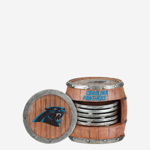 Carolina Panthers Barrel beverage drink coaster set