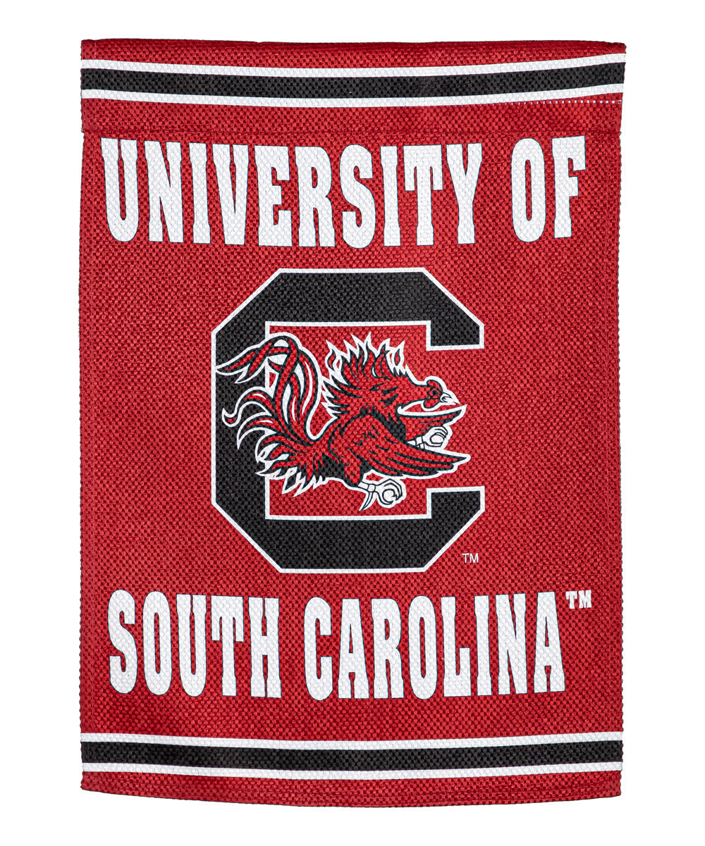 South Carolina Gamecocks Double Sided Embossed Suede House Flag