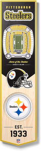 Pittsburgh Steelers 3D Wood Stadium Banner - Large
