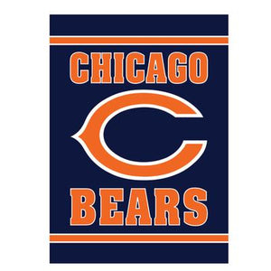 Chicago Bears Double Sided Embossed Suede House Flag