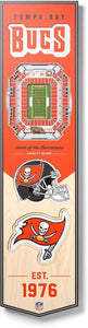 Tampa Bay Buccaneers 3D Wood Stadium Banner - Large
