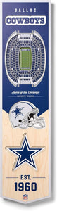 Dallas Cowboys 3D Wood Stadium Banner - Large