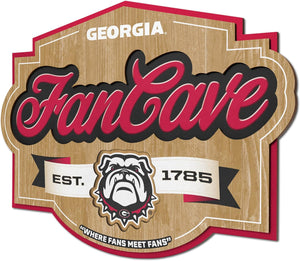 Georgia Bulldogs 3D fan cave sign