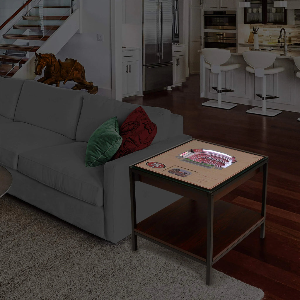San Francisco 49ers 25-Layer Stadium Views Lighted End Table