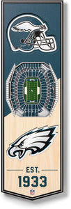 Philadelphia Eagles 3D Wood Stadium Banner - Small