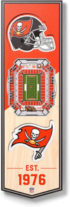 Tampa Bay Buccaneers 3D Wood Stadium Banner - Small