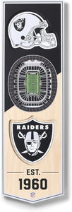 Las Vegas Raiders 3D Wood Stadium Banner - Small
