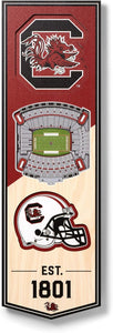 South Carolina Gamecocks 3D Wood Stadium Banner - Small