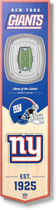 New York Giants 3D Wood Stadium Banner - Large