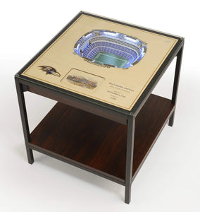 Baltimore Ravens 25-Layer Stadium Views Lighted End Table