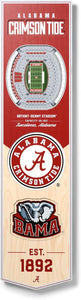 Alabama Crimson Tide 3D Wood Stadium Banner - Large