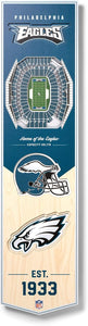 Philadelphia Eagles 3D Wood Stadium Banner - Large