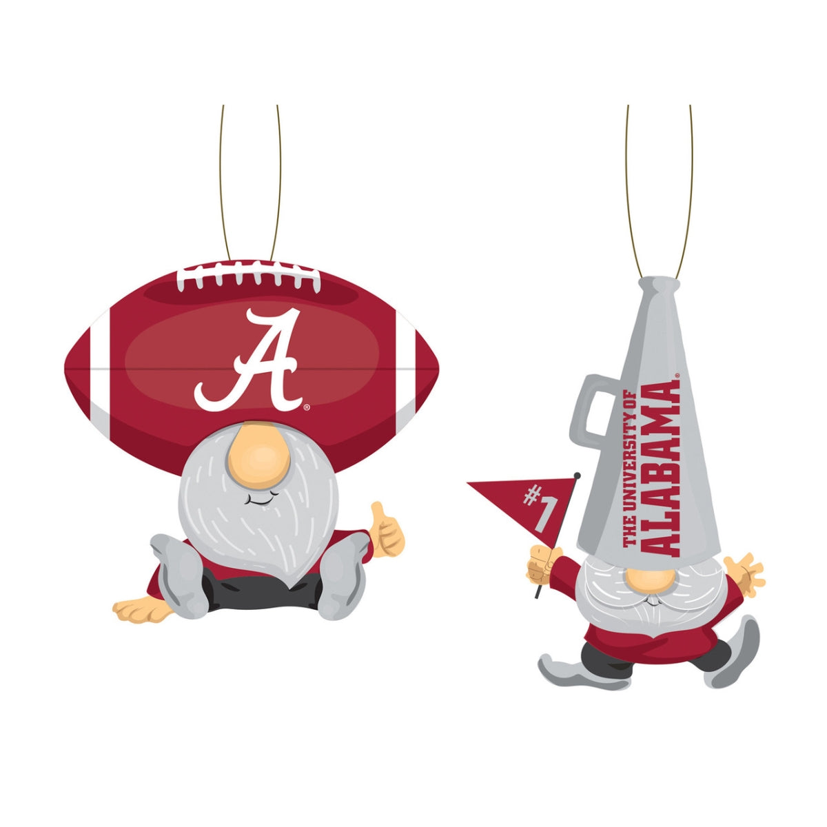 Alabama Crimson Tide Ornament Gnome