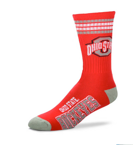 Ohio State Buckeyes 4 Stripe Deuce Sports Socks