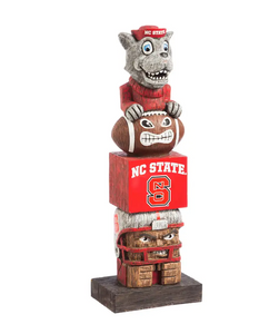 North Carolina State Wolfpack Tiki Totem Statue