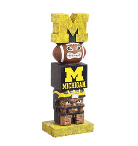 Michigan Wolverines Tiki Totem Statue