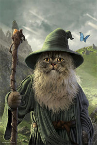 Catdalf Wizard Cat Animal Mashup by Vincent Hie Fantasy Poster