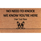 Personalized No Need to Knock Coir Mat – Custom 1 Dog Doormat