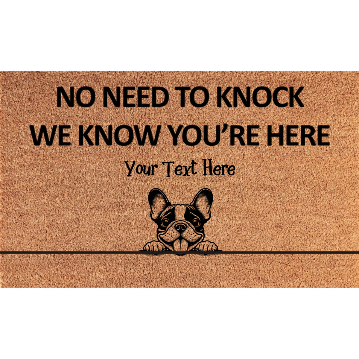 Personalized No Need to Knock Coir Mat – Custom 1 Dog Doormat