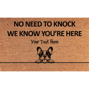 Personalized No Need to Knock Coir Mat – Custom 1 Dog Doormat