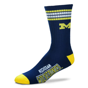 Michigan Wolverines 4 Stripe Deuce Sports Socks