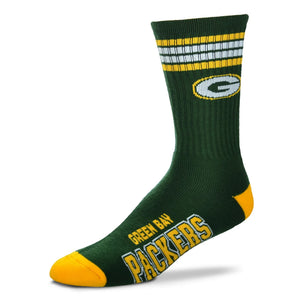 Green Bay Packers 4 Stripe Deuce Sports Socks