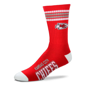 Kansas City Chiefs 4 Stripe Deuce Sports Socks