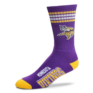 Minnesota Vikings 4 Stripe Deuce Sports Socks
