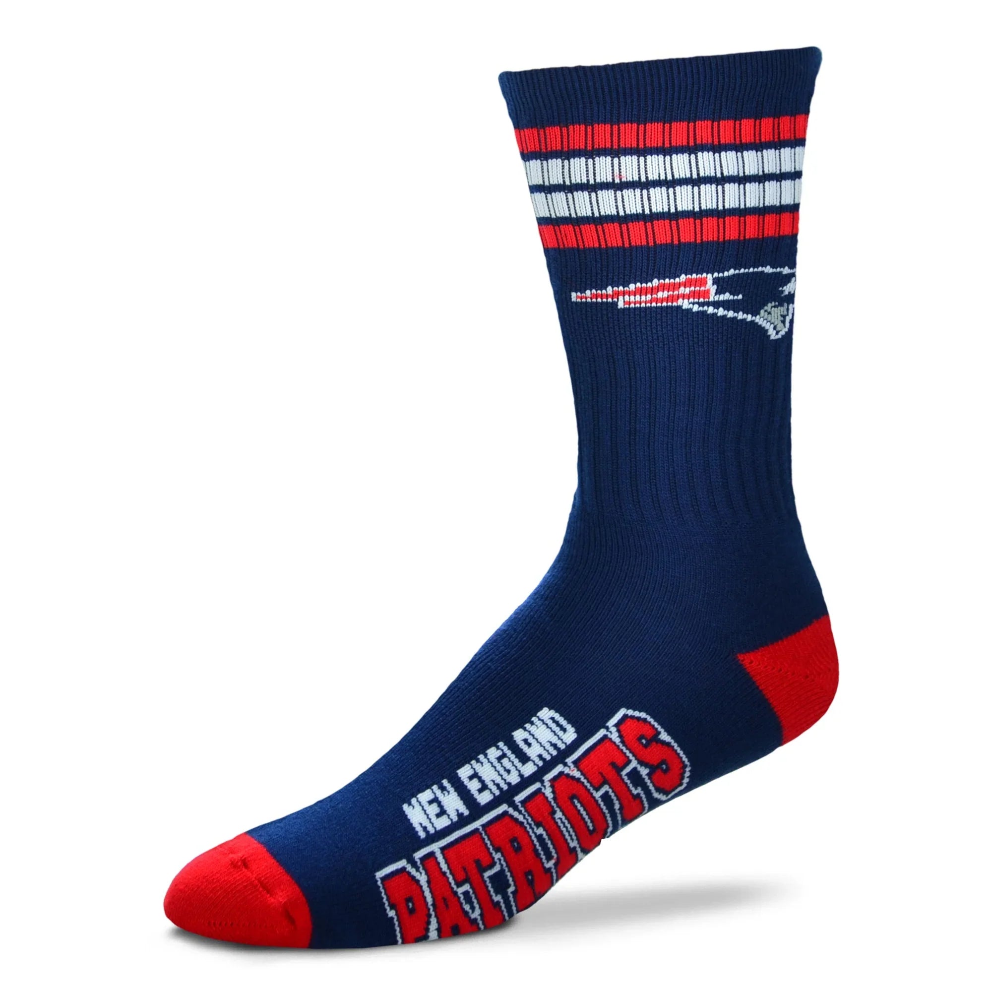 New England Patriots 4 Stripe Deuce Sports Socks